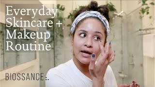 Everyday Makeup amp Skincare Routine w Carmen  Clean Beauty Howto Tutorial  Biossance GRWM [upl. by Jeanine]