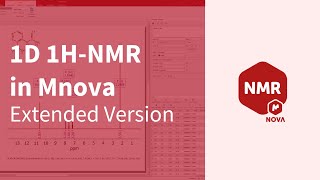 1D 1H NMR in Mnova  extended version [upl. by Malina]