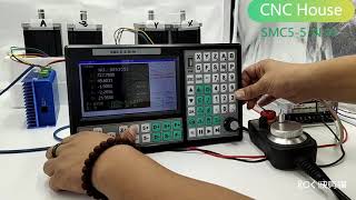 5 axis offline CNC controller 500KHz 7 inch screen 6 axis emergency stop handwheel [upl. by Leveroni269]