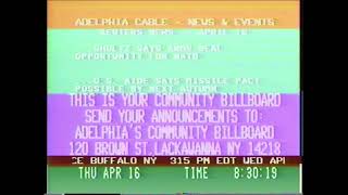 1987 Adelphia Cable Buffalo Information News [upl. by Lizabeth560]