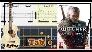 Guitar Tab  The Fields of Ard Skellig The Witcher 3 Wild Hunt OST Fingerstyle Tutorial Anp [upl. by Yelnek]