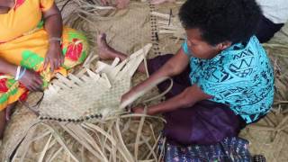 Weaving with pandanus [upl. by Eerised654]