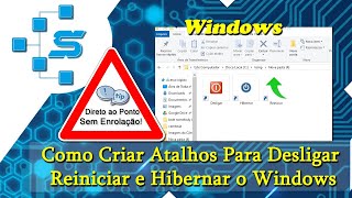 Como Criar Atalhos Para Desligar Reiniciar e Hibernar o Windows [upl. by Leahcar177]