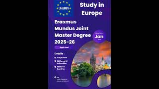 Erasmus Mundus Scholarship 202526 Fully Funded [upl. by Moffitt]