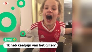 Superfan Esra dolblij na stunt van Ajax [upl. by Batruk]