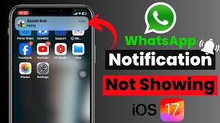 iPhone WhatsApp Notification not ComingShowing After iOS 17 Update Fixed [upl. by Htor]