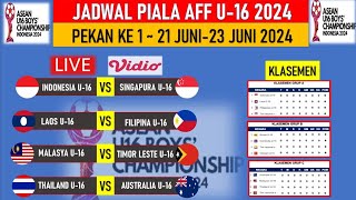 Jadwal Piala AFF U 16 2024  Indonesia vs Singapura  Thailand Vs Australia  Piala AFF U16 2024 [upl. by Holly]