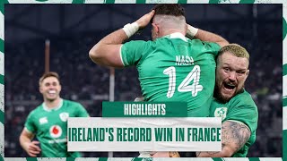 Highlights Irelands Record Win Against France [upl. by Gentes]