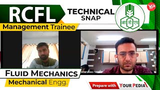 Fluid Mechanics Technical Snap for RCFL Management Trainee  Mechanical Engg  Start Preparation [upl. by Lutim]