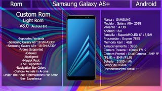 Rom Light Rom V8  Android 80  Samsung Galaxy A8A8 [upl. by Oulman]