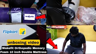 💥Wakefit Orthopedic Memory Foam 10 inch Double Mattress unboxing video in Tamil review 💯 [upl. by Nossah]