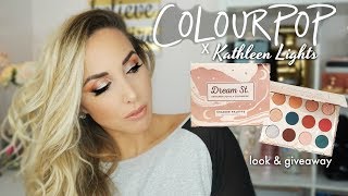 Kathleen LIghts x Colourpop Dream St Palette amp Giveaway OPEN  JessicaFitBeauty [upl. by Arahsak]