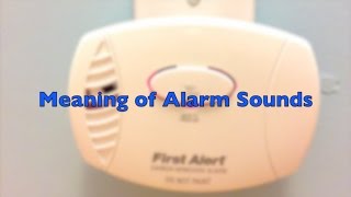 Meaning of Beep and Chirp Sounds of a Carbon Monoxide Detector First Alert [upl. by Berk]