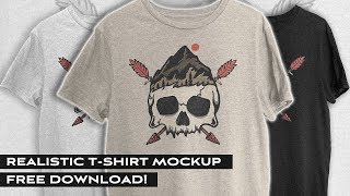 FREE TShirt Mockup PSD Easy To Use [upl. by Aitnauq]