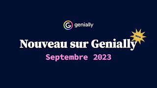 Nouveautés Genially┃Septembre 2023 [upl. by Suchta]