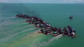 Indonesian tin miners target the ocean as reserves dwindle on land [upl. by Munford264]