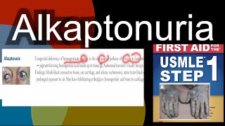 Alkaptonuria in HindiUrdu by first aid for USMLE step 1 [upl. by Harlow]