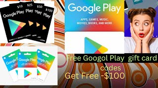 Free New Google play Gift Card Giveaway FREE Google play 100  🤑 [upl. by Cindra]