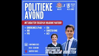 Vanuit WSV Ceres te Wageningen  College Tour met Rob Jetten en aansluitend een verkiezingsdebat [upl. by Ynobe]