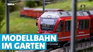 Modelleisenbahn nach besonderem Vorbild Die Rhätische Bahn im eigenen Garten [upl. by Boeschen93]