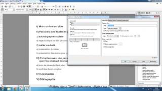 Comment faire un sommaire sur Libre Office [upl. by Yole]