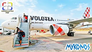 TRIP REPORT  To Mykonos with APU Inoperative  VOLOTEA A319  Athens to Mykonos [upl. by Dahlstrom]