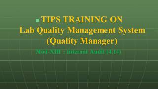 LAB ACCREDITATION ISO 17025 NABL CLAUSE 414 INTERNAL AUDIT TIPS  DrRRLAKHE [upl. by Salot]