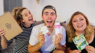 ZALFIE amp HOLLY TRY HEALTHY SNACKS 7 [upl. by Hanshaw587]