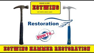 ESTWING HAMMER RESTORATION  how to restore rusty hammer DIY [upl. by Maxa]