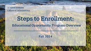 UCSB Educational Opportunity Program EOP Overview [upl. by Odnumde]