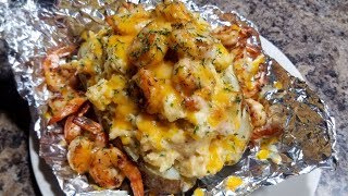 Loaded Shrimp Bake Potatoes  Ray Macks Kitchen amp Grill [upl. by Kessler747]