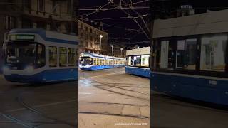 Strassenbahnen beim Bahnhofplatz Zürich  Stadt Zürich  Schweiz 2023  shorts [upl. by Tana408]