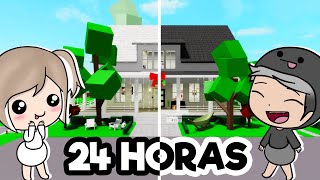 24 HORAS DE COLOR BLANCO VS NEGRO CON LYNITA BEBÉ EN BROOKHAVEN ROBLOX [upl. by Keeton]