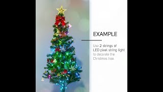 BTFLIGHTING WS2811Christmas Diffused Digital RGB LED Pixels Lights Addressable Color 50pcs DC5V [upl. by Pettit]