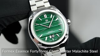 Formex Essence FortyThree Chronometer Malachite Steel [upl. by Jane]