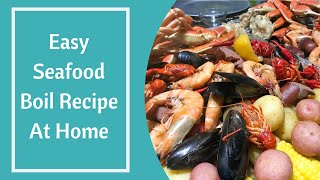 Easy Seafood Boil Recipe At Home  How To Make Seafood Boil  101 Food Travel [upl. by Shaeffer240]