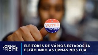 Entenda como funciona o voto antecipado nas eleições dos EUA  Jornal da Noite [upl. by Xonel]