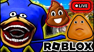 POU JUEGA ROBLOX CON SUSCRIPTORES EN VIVO 🔴 Juegos y Gameplays Shin Sonic [upl. by Ateekan557]