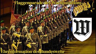 Preußischer Präsentiermarsch Flaggenparade des Wachbataillons BMVg  Ehrenformation der Bundeswehr [upl. by Echikson]