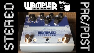 Terraform by Wampler Pedals in Stereo PrePost Settings  Unboxing and Quick Look Episode 28 [upl. by Tamma676]