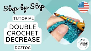 How to Double Crochet Decrease dc2tog  Learn to Crochet  freecrochetpatterns [upl. by Ayotl747]