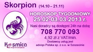 Horoskop tygodniowy dla Skorpiona 250203032013 na Kosmica [upl. by Collen]