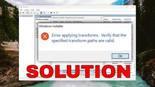 Windows Installer Error Applying Transforms Fixed [upl. by Mitman]