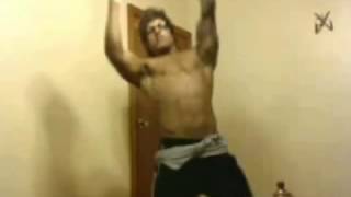 Zyzz muzz dancing amp peaking at home in his bedroom [upl. by Namwob]