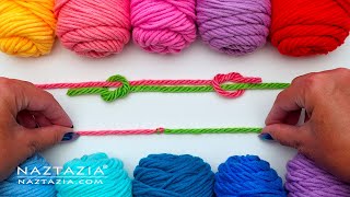 How to Join 2 Yarns with a Magic Knot  4 Different Ways [upl. by Ressler]