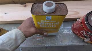 Prepping Wood with Odorless Mineral Spirits Wood Surface Cleaner PreConditioner for Wood Stains [upl. by Nolyaj93]