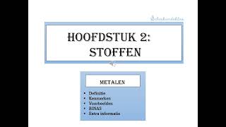 vmbo Hoofdstuk 2 Stoffen Metalen [upl. by Zerline]