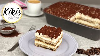 Einfaches TIRAMISU Rezept ohne Eier und ohne Alkohol  Kikis Kitchen [upl. by Francisco578]