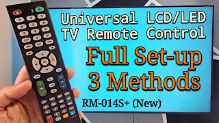 Universal LCDLED Tv Remote Control Settings  RM014S New Full Setup Manual Connect to Tv [upl. by Odnanref]