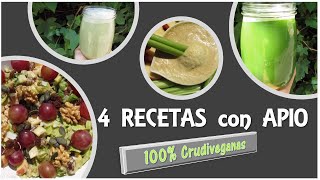 4 RECETAS CON APIO  RECETAS CRUDIVEGANAS [upl. by Devlen]